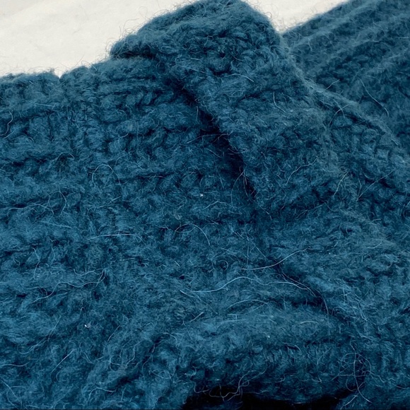 Free People Green Cropped Sweater Alpaca Wool Blend  Knit Size Small Petite - Picture 8 of 15